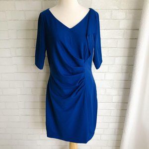 Kay Unger Royal Blue 3/4 Sleeve Dress NEW 14
